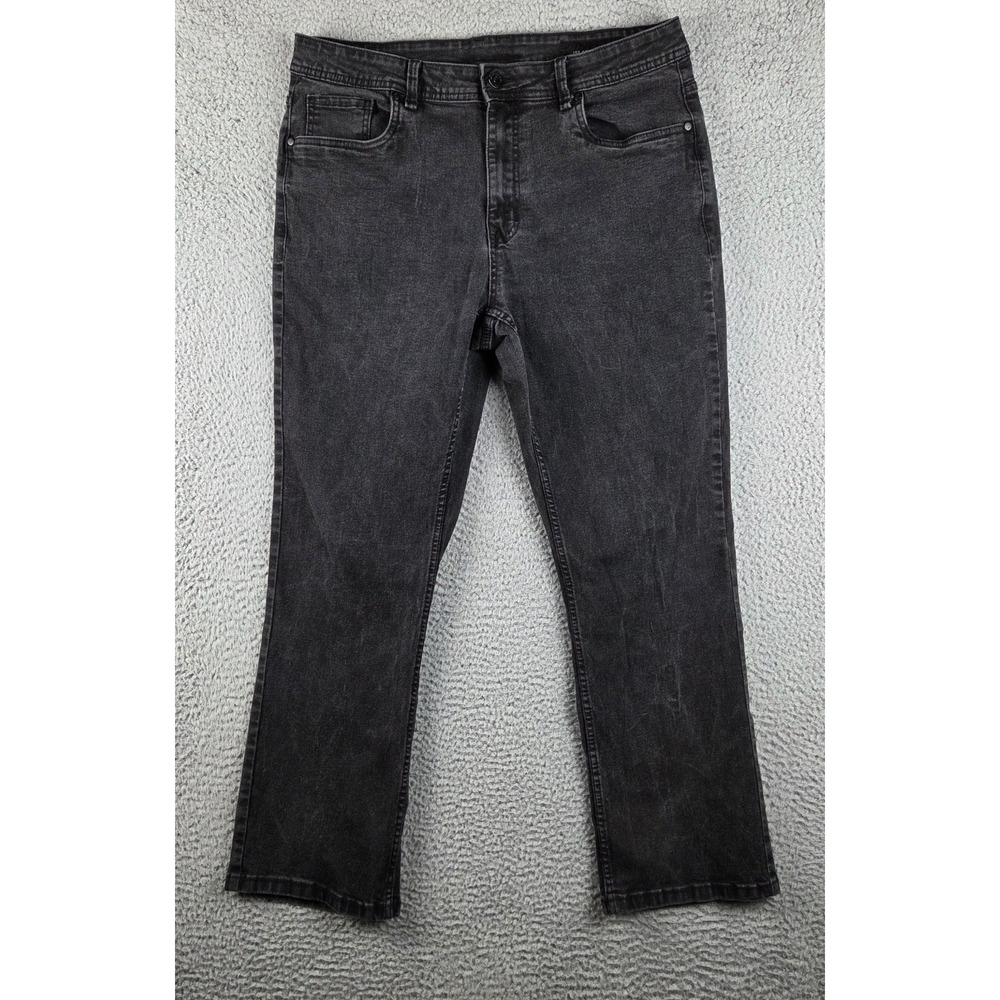 The Perfect Jean NYC Jeans Mens 33x30 (34x29) Black Bootcut‎ Stretch Denim